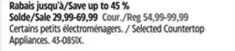 Canadian Tire Black & decker selected countertop appliances offer