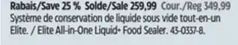 Canadian Tire Foodsaver elite all-in-one liquid+ food sealer offer