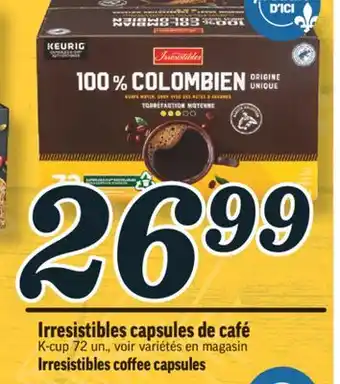 Marché Richelieu Irresistibles capsules de café | irresistibles coffee capsules offer