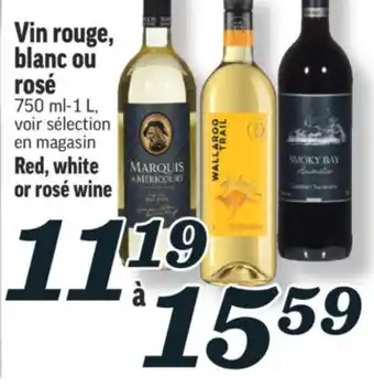 Marché Richelieu Vin rouge, blanc ou rosé | red, white or rosé wine offer