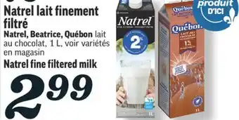 Marché Richelieu Lait finement filtré natrel | natrel fine filtered milk offer