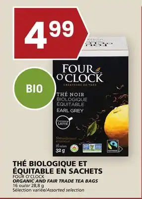 Rachelle-Bery Grocery Four o'clock organic and fair trade tea bags offer
