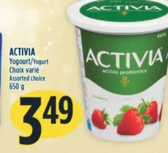 Marché Adonis Activia yogourt offer