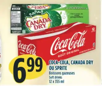 Marché Adonis Coca-cola, canada dry ou sprite boissons gazeuses offer