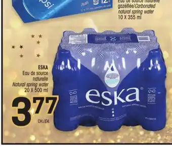 Uniprix Eska eau de source naturelle/natural spring water offer