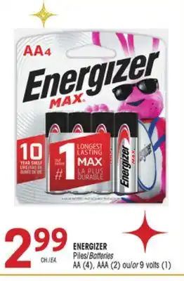 Uniprix Energizer piles/batteries offer