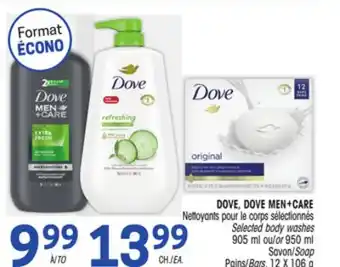 Uniprix Dove, dove men+care nettoyants pour le corps sélectionnés / selected body washes offer