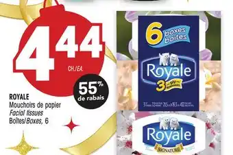 Uniprix Royale mouchoirs de papier/facial tissues offer