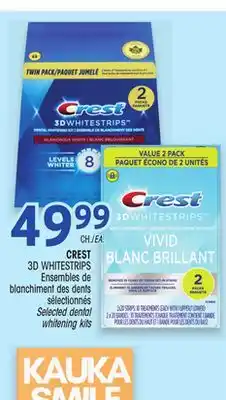 Uniprix Crest 3d whitestrips ensembles de blanchiment des dents sélectionnés/selected dental whitening kits offer