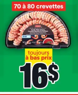 Super C Crevettes blanches du pacifique irresistibles | irresistibles pacific white shrimp offer