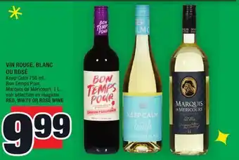 Super C Vin rouge, blanc ou rosé | red, white or rosé wine offer
