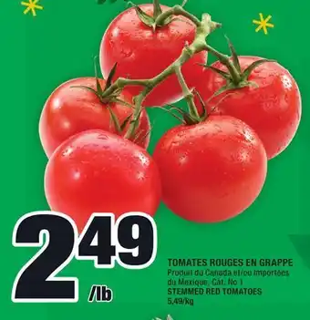 Super C Tomates rouges en grappe | stemmed red tomatoes offer
