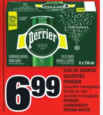 Super C Eau de source gazéifiée perrier | perrier carbonated spring water offer