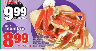 Super C Sections de crabe des neiges | snow crab sections offer
