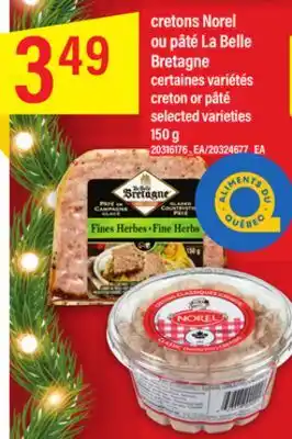 Maxi Cretons norel ou pâté la belle bretagne, 150 g offer