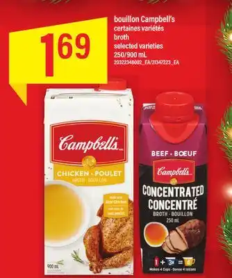 Maxi Bouillon campbell's 250/900 ml offer
