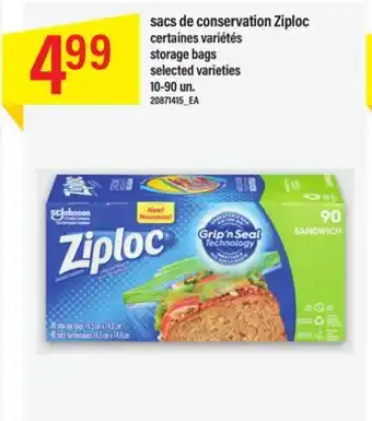 Maxi Sacs de conservation ziploc 10-90 un offer
