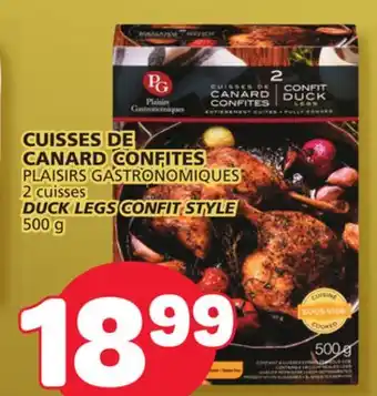 Marché Bonichoix Plaisirs gastronomiques duck legs confit style offer
