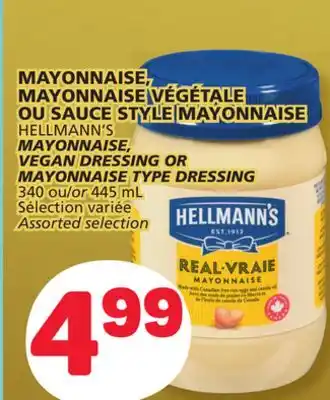 Marché Bonichoix Hellmann's mayonnaise, vegan dressing or mayonnaise type dressing offer