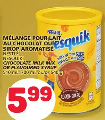 Marché Bonichoix Nestlé chocolate milk mix or flavoured syrup offer