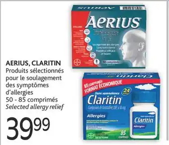 Brunet Aerius, claritin produits sélectionnés pour le soulagement des symptômes d'allergies offer