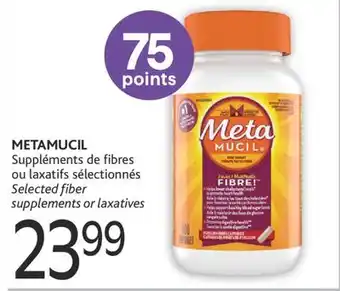 Brunet Metamucil suppléments de fibres ou laxatifs sélectionnés offer