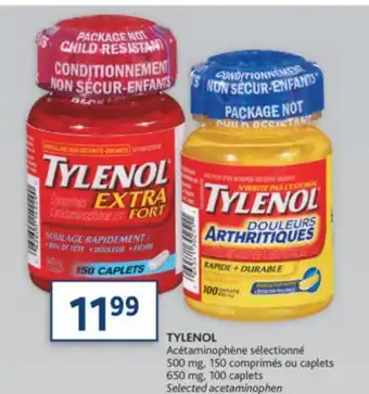Brunet Tylenol acétaminophène sélectionné offer