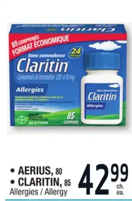 Jean Coutu Aerius, 80, claritin, 85 allergy offer