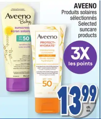 Jean Coutu Aveeno selected suncare products offer
