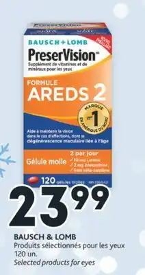Brunet Bausch & lomb produits sélectionnés pour les yeux offer