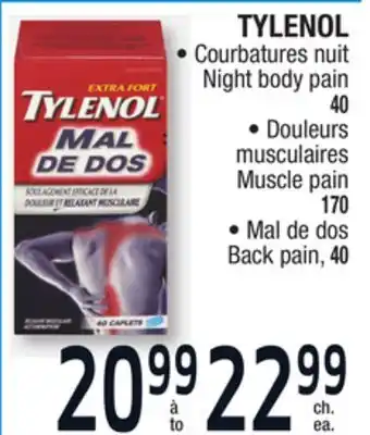 Jean Coutu Tylenol night body pain offer