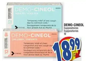 Jean Coutu Demo-cineol suppositoires offer