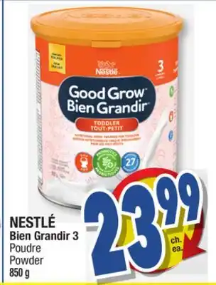 Jean Coutu Nestlé bien grandir 3 powder offer