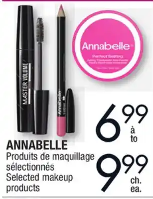 Jean Coutu Annabelle selected makeup products offer