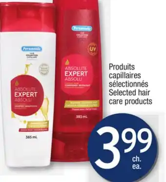 Jean Coutu Personnelle selected hair care products offer