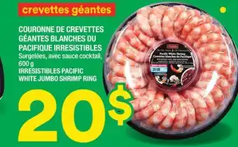 Super C Couronne de crevettes géantes blanches du pacifique irresistibles | irresistibles pacific white jumbo shrimp ring offer