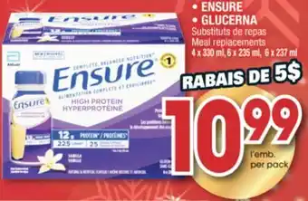 Jean Coutu Ensure, glucerna meal replacements offer