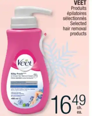 Jean Coutu Veet selected hair removal products offer