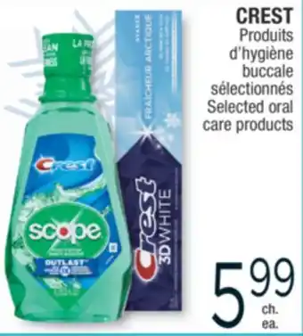 Jean Coutu Crest selected oral care products offer