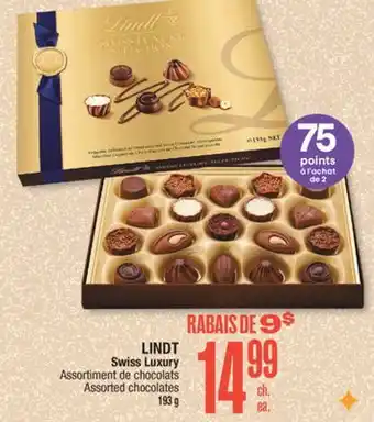 Jean Coutu Lindt swiss luxury assorted chocolates offer
