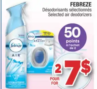 Jean Coutu Febreze selected air deodorizers offer