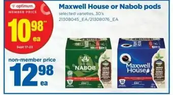 Real Canadian Superstore Maxwell House or Nabob Pods offer