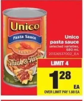 Real Canadian Superstore Unico Pasta Sauce offer