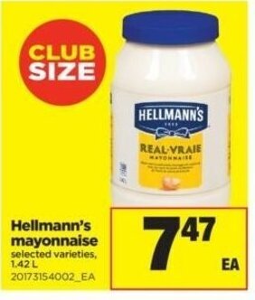 Real Canadian Superstore Hellmann's Mayonnaise offer