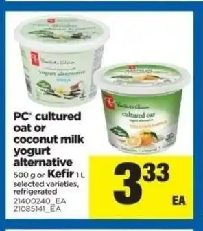 Real Canadian Superstore PC' Cultured Oat or Coconut Milk offer