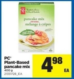 Real Canadian Superstore PC Plant-Based Pancake Mix offer