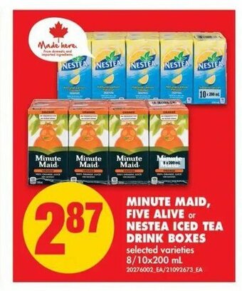 No Frills Minute Maid, Five Alive or Nestea Iced Tea offer