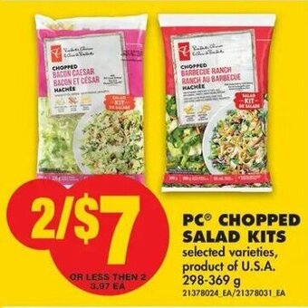 No Frills PC Chopped Salad Kits offer