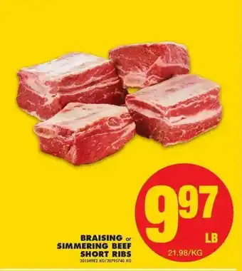 No Frills Braising or Simmering Beef Short Ribs offer