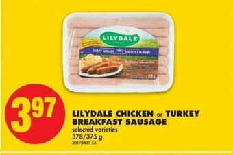 No Frills Lilydale Chicken or Turkey Breakfast Sausage offer